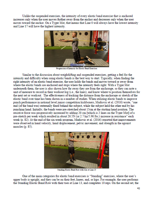 Digital Book for suspension exercises and elastic bands for working out, and measure intensity for TRX Training for personal trainers and physical therapists